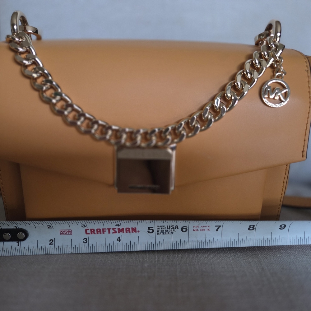 MICKAEL Kors Gold Crossbody Bag with Chain Detail - Picture 9 of 11